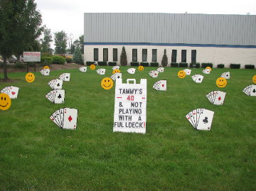 Playing Cards Full Display with Smiley Faces